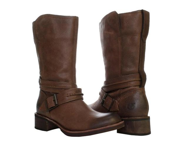 Timberland Whittemore Mid Side-Zip Boot in Brown Leather | Women's – by Authentic Source USA on TurtlesEgg Marketplace