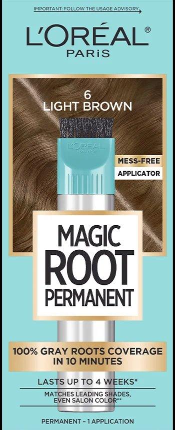 L'Oreal Paris Magic Root Permanent #6 Light Brown – by American Memorabilia